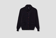 LAMBSWOOL SHAWL COLLAR RIB CARDIGAN DR2A3E 20818-05 Navy