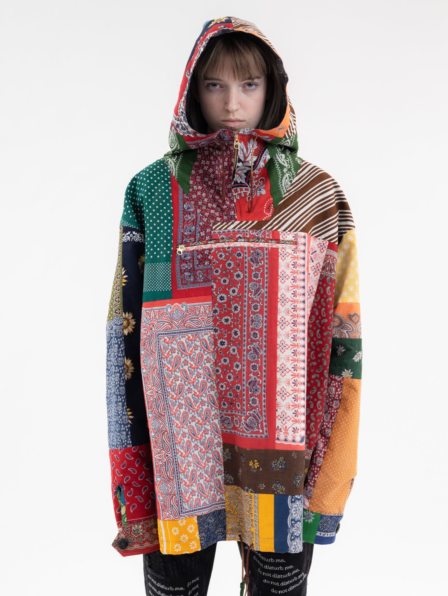 Mix VINTAGE BANDANA PATCHWORK ANORAK JACKET