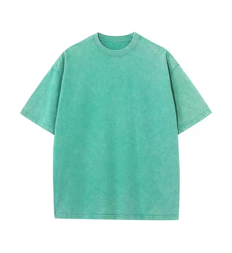 Premium 100% Cotton T-Shirt Heavyweight Washed Fabric (200 Grams) Customizable Loose Fit Casual Style Long Length