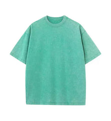 Premium 100% Cotton T-Shirt Heavyweight Washed Fabric (200 Grams) Customizable Loose Fit Casual Style Long Length