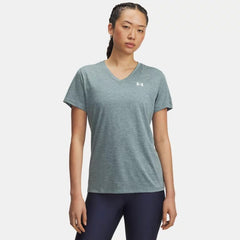 Under Armour Twist V Neck T-Shirt Women's (Green 587)