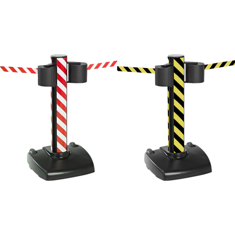 Beltrac Afzetpaal met trekband - Storetrac Double - (2x22m uittrekbare band)