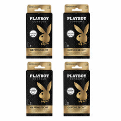 Playboy Condoms Condoms Real Feel, Contraceptive, Intensive, with free lubricant, 56 mm, 4 x 16 pieces