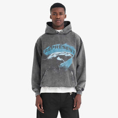 Represent | SHARK HOODIE { VINTAGE GREY