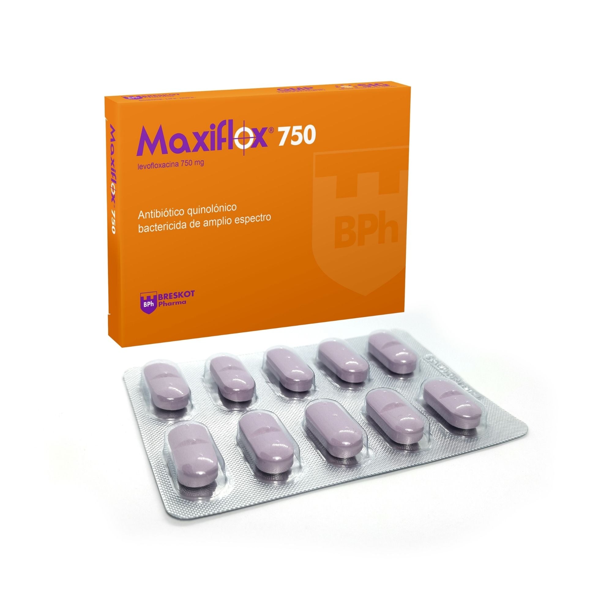 Maxiflox 750Mg Levofloxacina X Tableta
