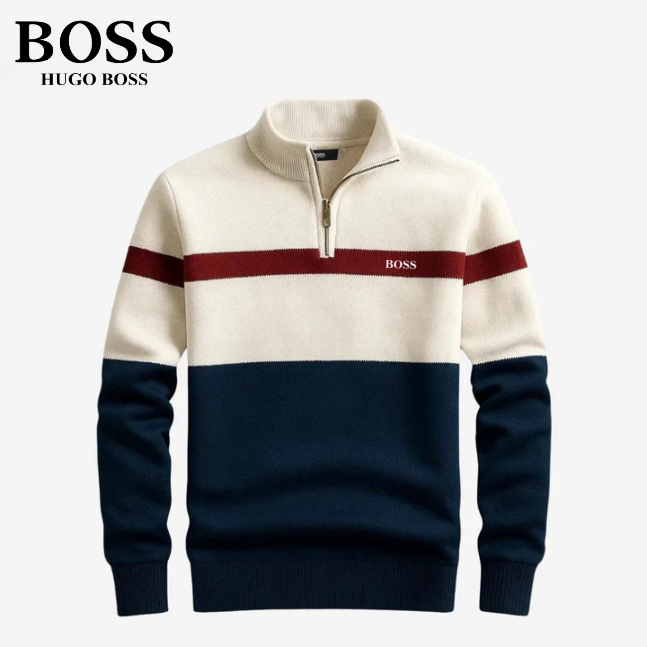 Elegant Half-Zip Sweater || CLEARANCE PRICE