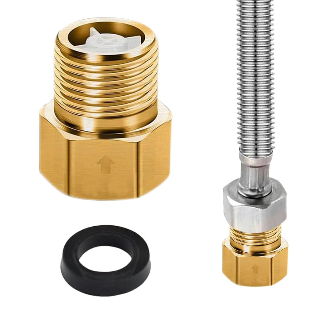 Serplex Brass Check Valve for Water & Gas Systems with 1/2 in NPT Threads | Leak-Free One-Way Design