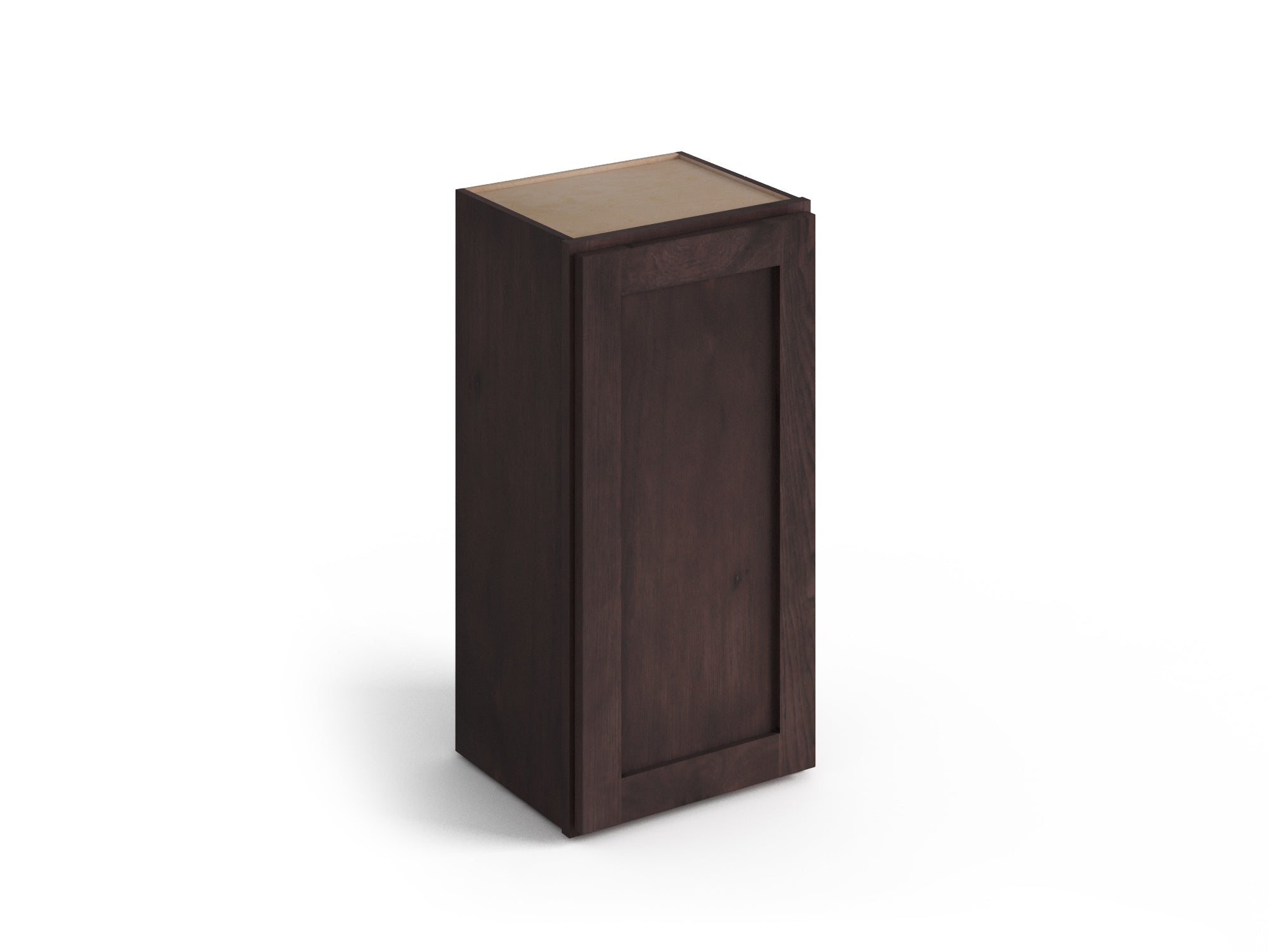 Valleywood Cabinetry 21-in W x 36-in H x 12-in D Rustic Hickory Wall Ready To Assemble Plywood Cabinet (Flat Panel Shaker Door Style)