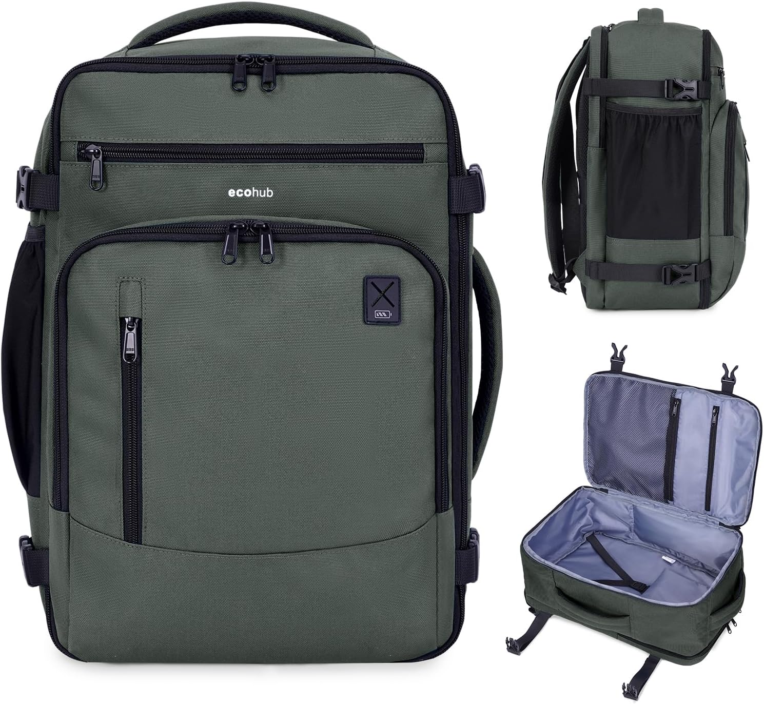 ECOHUB Travel Backpack Airline Approved Under Seat Personal Item Bag