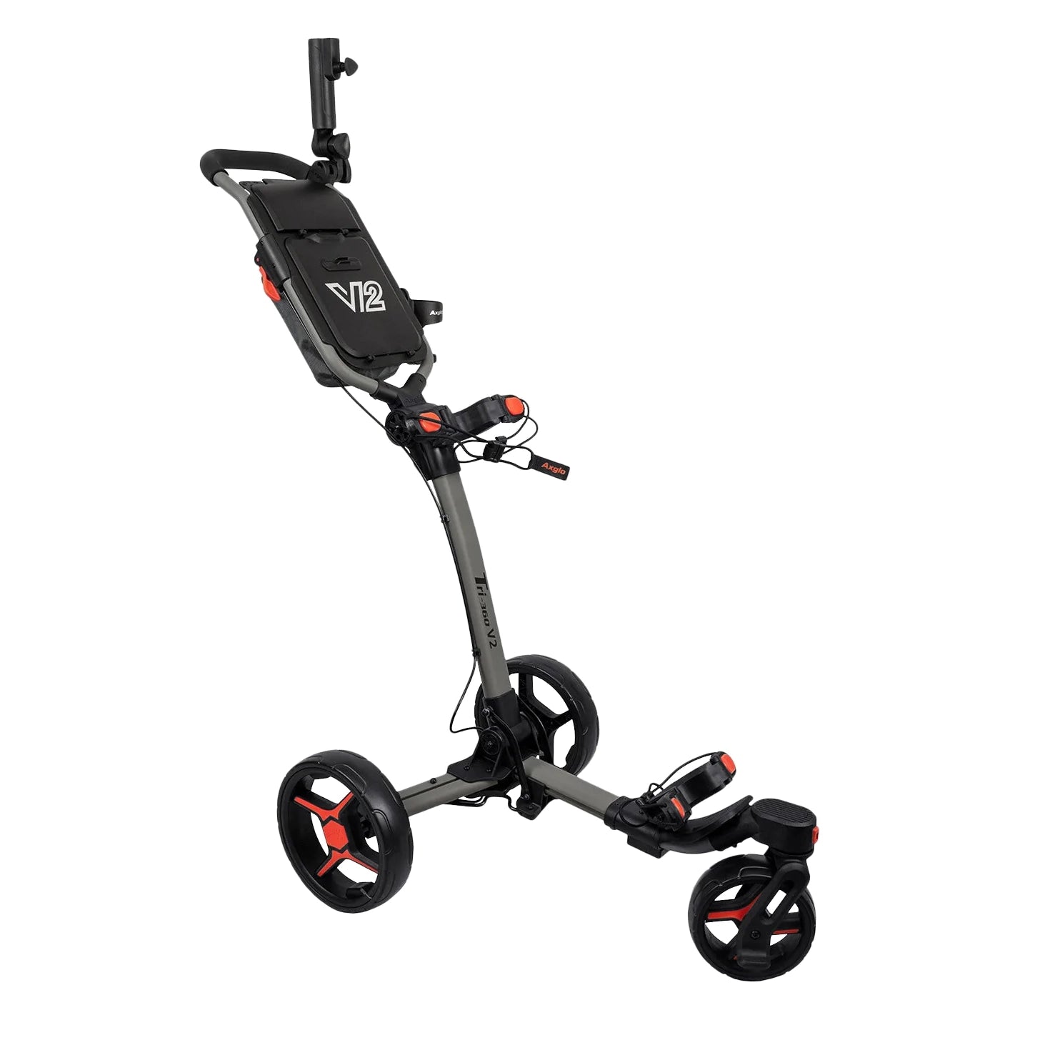 Axglo Tri-360 V2 Golf Trolley | Black/Red