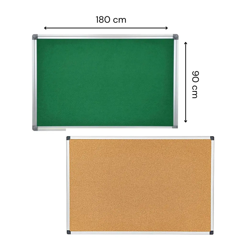 Double Sided Bulletin Cork Boards 90 X 180 Cm