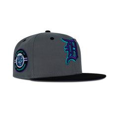 New Era Detroit Tigers Fitted Purple Bottom "Storm Grey Black Purple" (40th Anniversary Embroidery)