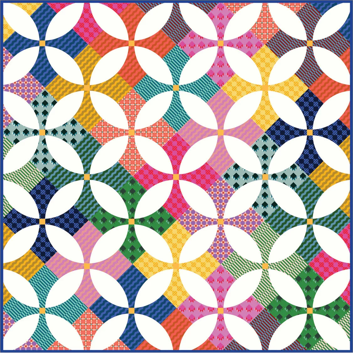 Flowering Patchwork Quilt Pattern by Crinkly Quilts