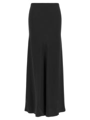 Fabiana Filippi Shiny Satin Enver Skirt Gonne - Nero | 68623bf9892486f12a4b806f18cd24183512b1bb