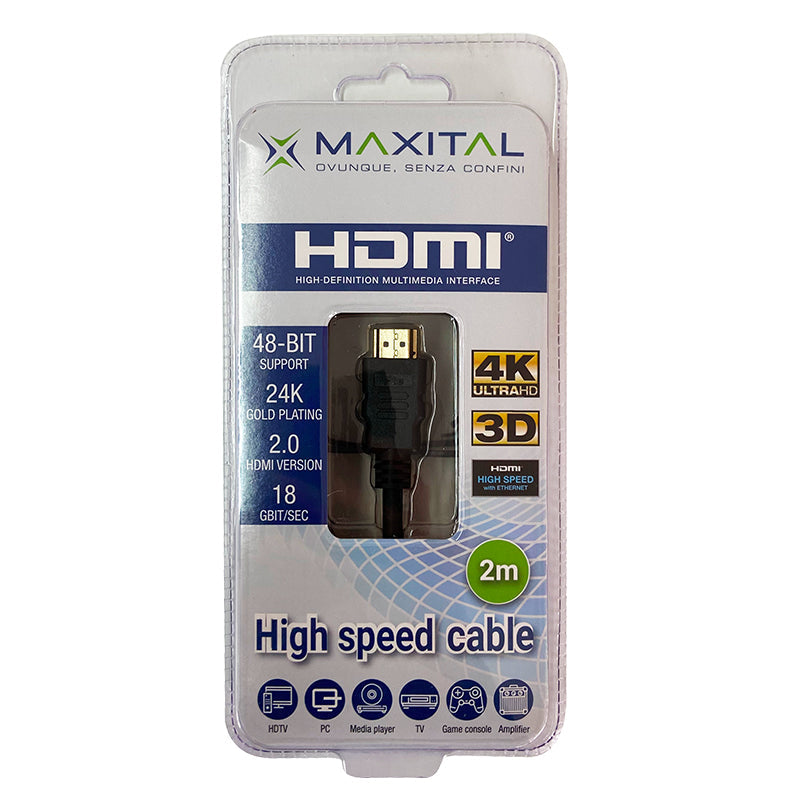 Cavo HDMI 2.0 High Speed 4K 3m FTE