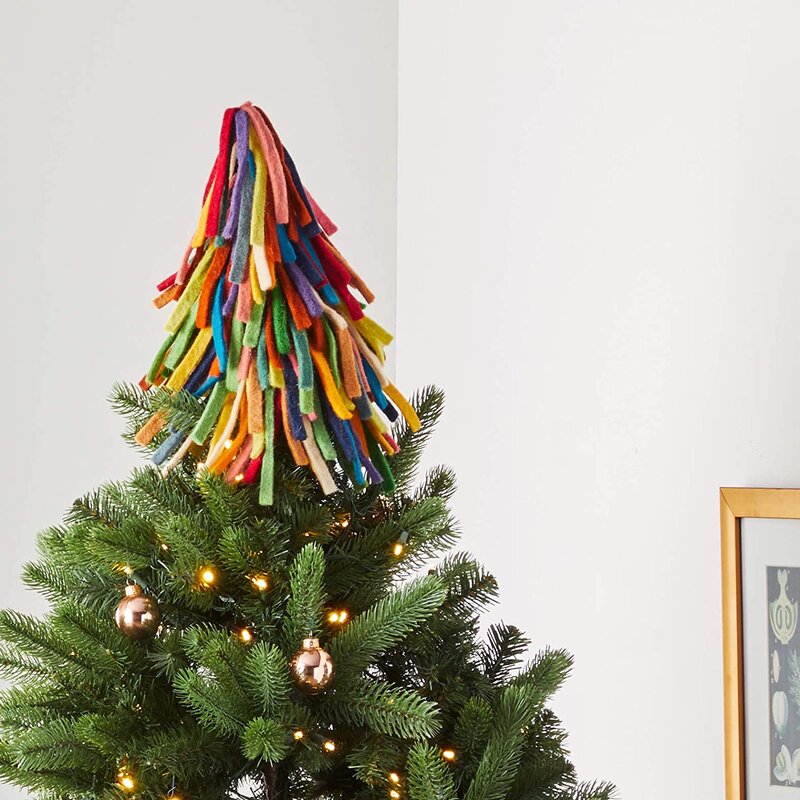 Hand Felted Fringe Tassel Tree Topper CYS155