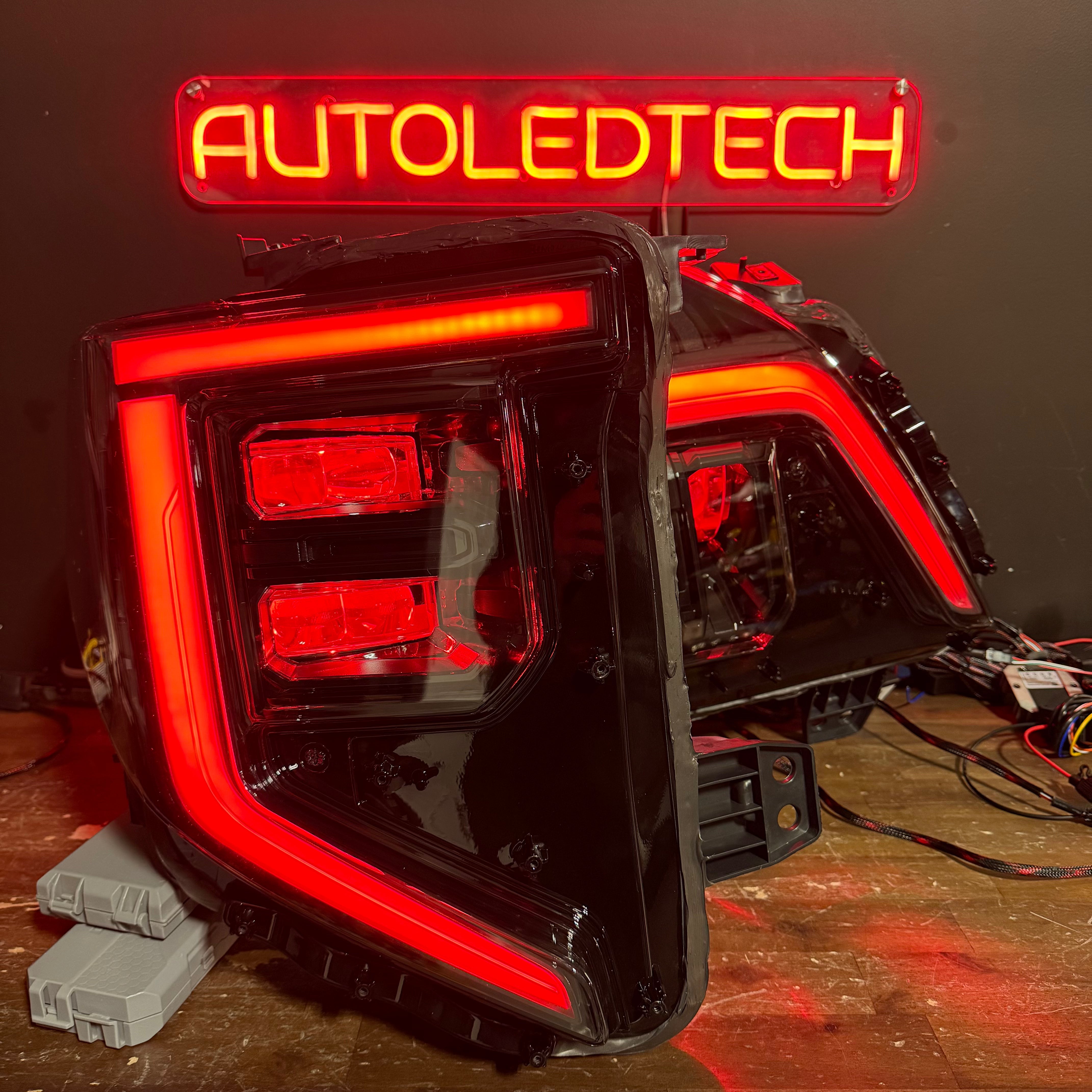 2022-2025+ GMC Sierra 1500 RGBW Flow Series LED DRL Headlights - AutoLEDTech.com