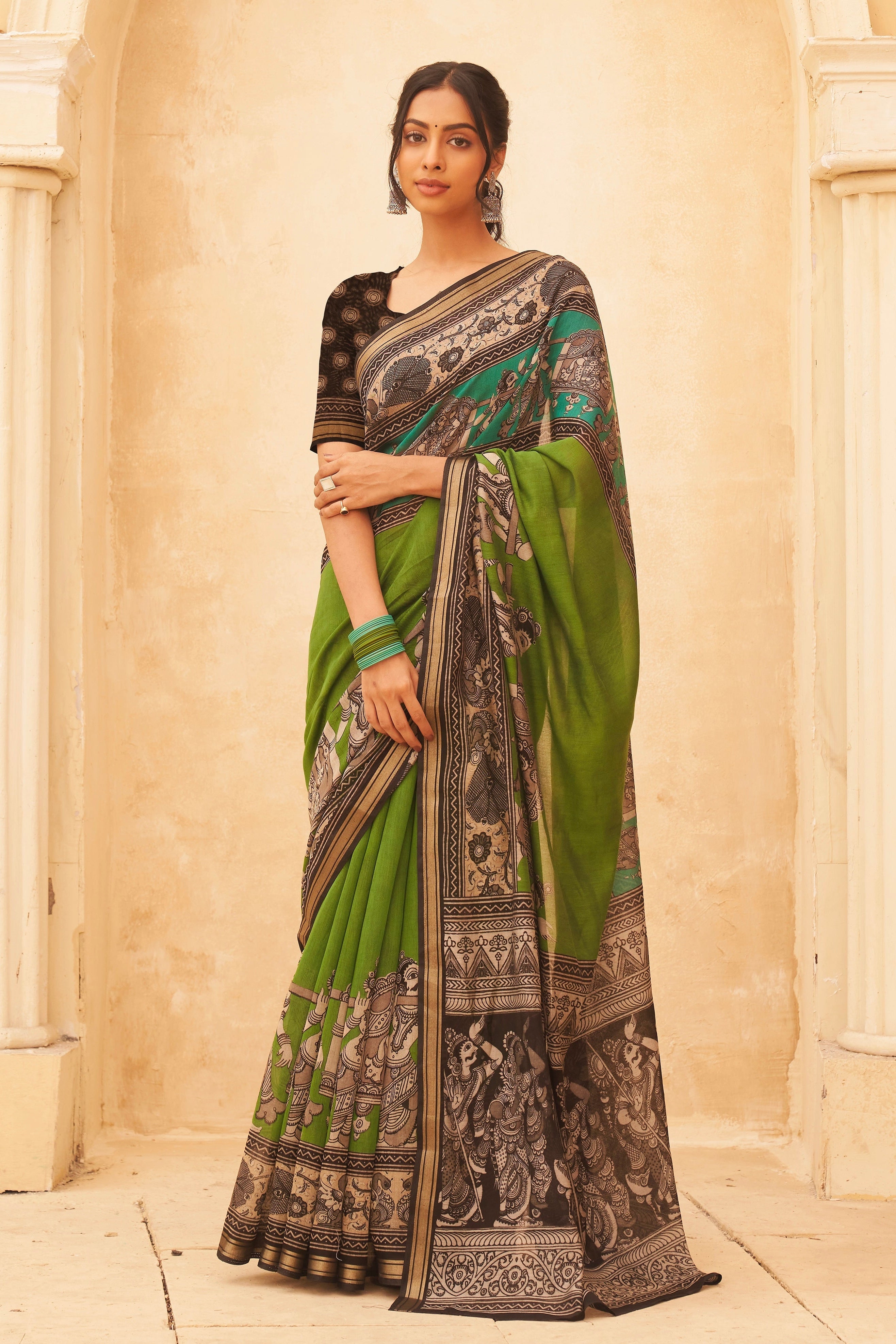 Green Apple Saree