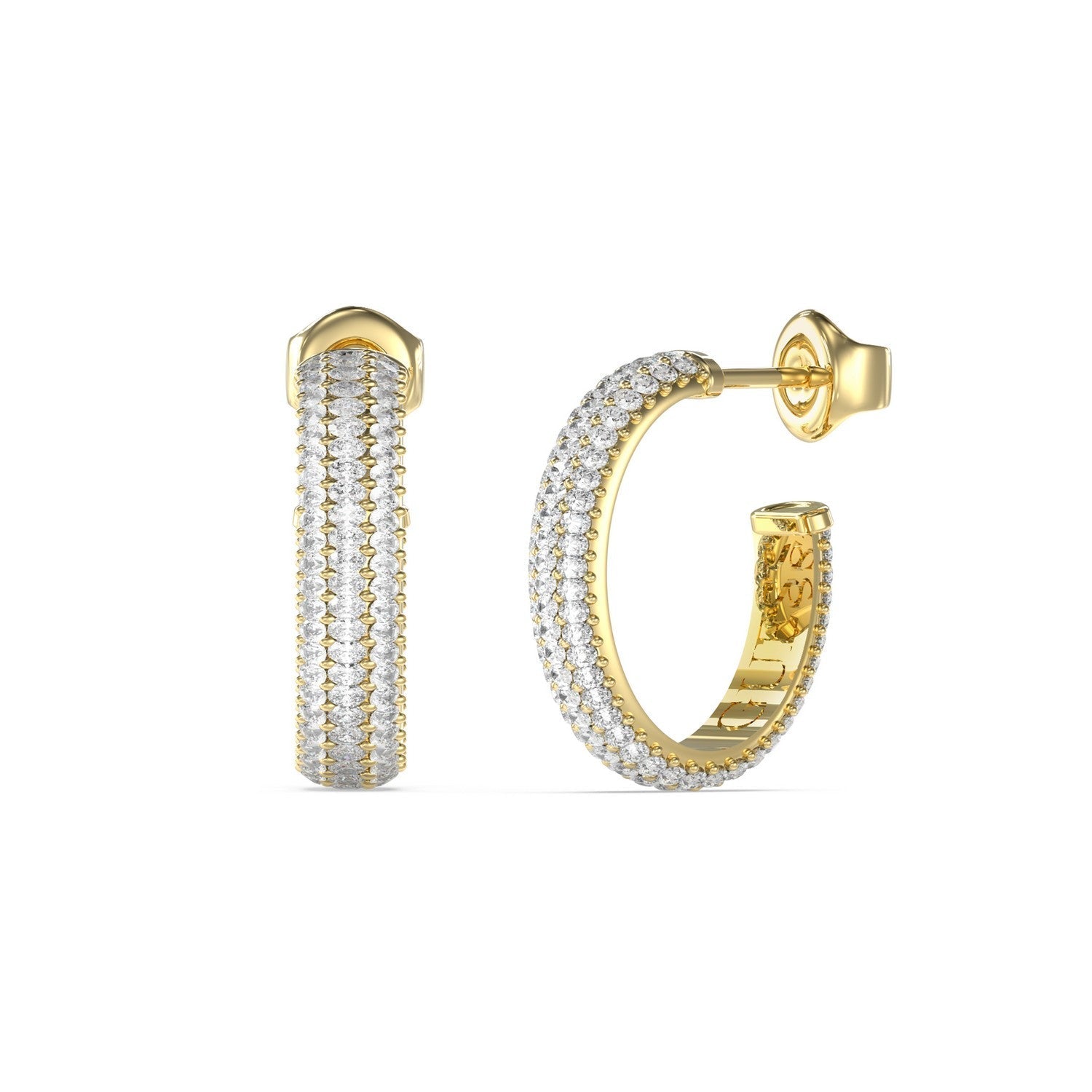 Guess Essenza Womens Yellow Gold Cubic Zirconia Earrings UBE06020YG