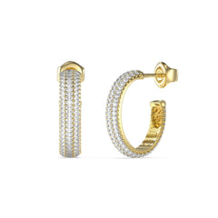 Guess Essenza Womens Yellow Gold Cubic Zirconia Earrings UBE06020YG