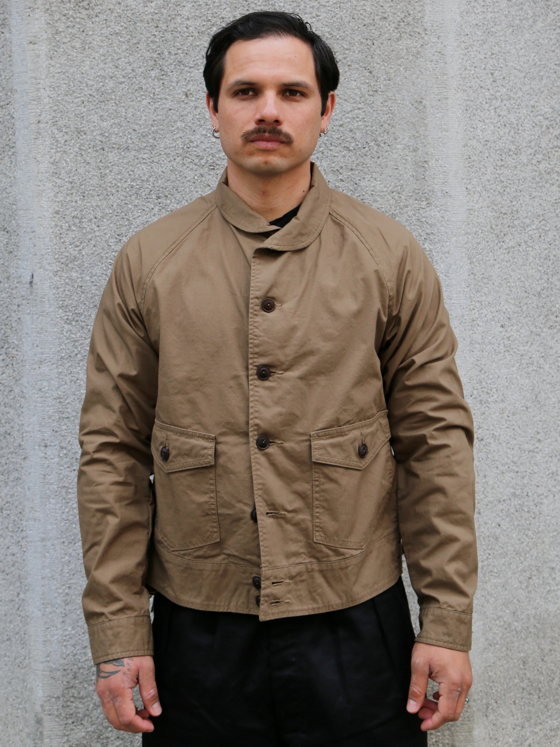 Black Sign Military Ripstop Civilian Cossack Jacket – Dust Beige (BSSJ-26404)