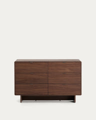 Kommode Norlen in Nussbaumfurnier mit 6 Schubladen, FSC Mix Credit, 112 x 73 cm in Dunkelbraun präsentiert im Onlineshop von KAQTU Design AG. Kommode ist von Kave Home