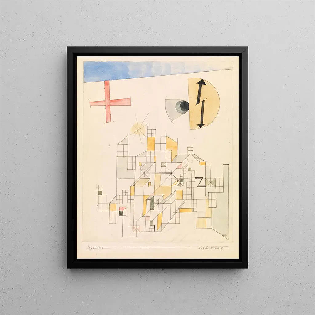 Maison de la société Z - Paul Klee — tableau encadré au mur