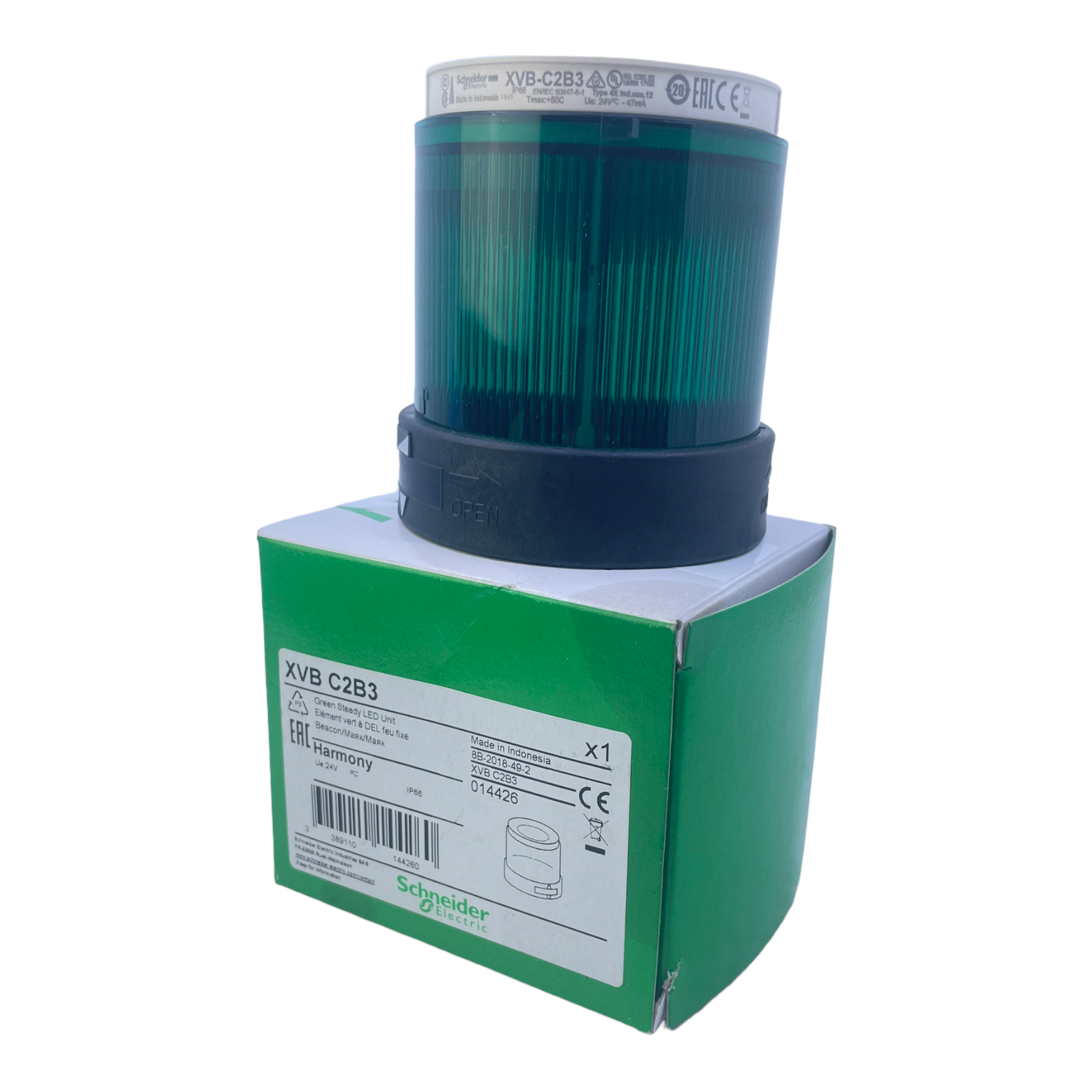 Schneider Electric XVBC2B3 Green light element for industrial use 24V