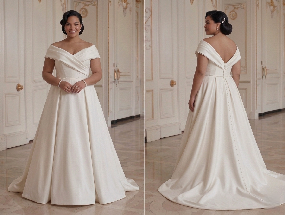 Plus Size Wedding Dress Old Money Elegant Style