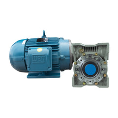 Motorreductor HAB Corona Sin Fin 90° Tamaño RV75 Trifasico 2 HP Armazon 140TC 15:1 117 RPM Flecha 1 1/4"