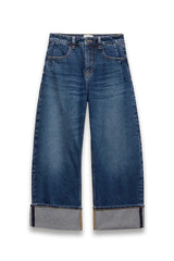 Faith Turn Up Barrel Leg Jeans