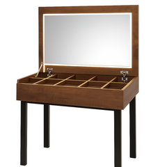 Bureau/Coiffeuse 2-en-1 avec Miroir LED | Tunisie | Fiolla Home