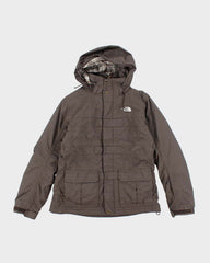 The North Face Brown Hooded Waterproof 2-In 1 Jacket - M