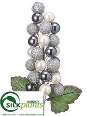 Berry Cluster Pick - Gray Pearl - Pack of 48
