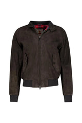 Lederjacke Slim Fit mit Stehkragen