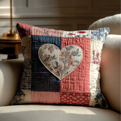 Vintage Blossom Heart Quilted Pillow Case NCU0LDH118