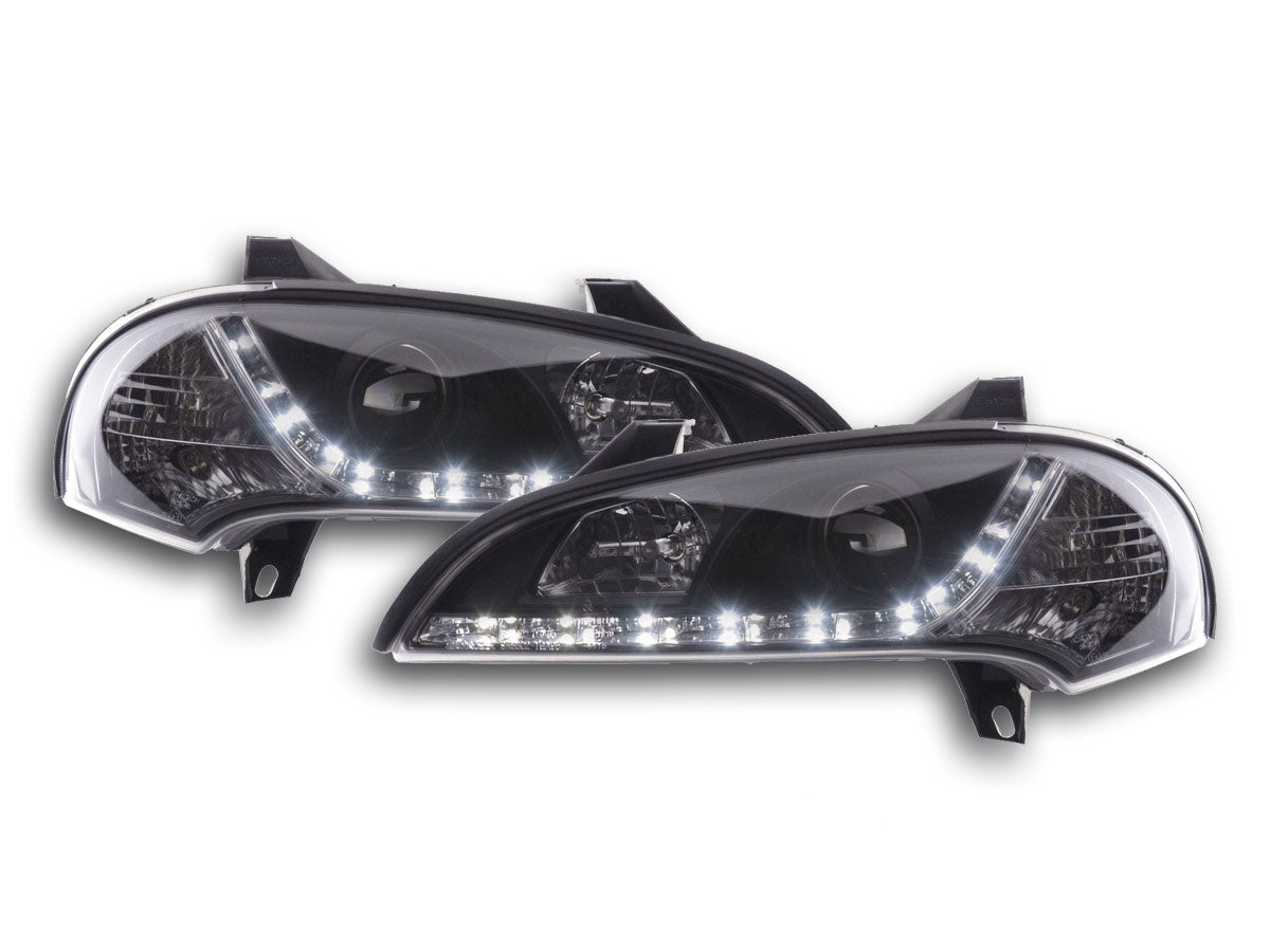 Scheinwerfer Set Daylight LED TFL-Optik Opel Tigra Bj. 95-03 schwarz