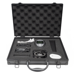 Fetish Fantasy Series Deluxe Shock Therapy Travel Kit delivers 3 modes of e-shock sensations at the push of a button & comes w/ nipple clamps, a leather cock ring, probe & more. Accessories.
