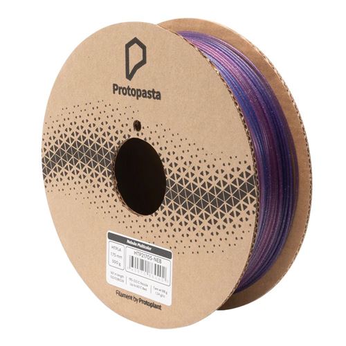 Proto-Pasta 1.75mm HTPLA 3D Printer Filament 1.0 kg (2.2 lbs.) Spool - Nebula Multicolor — vista 1