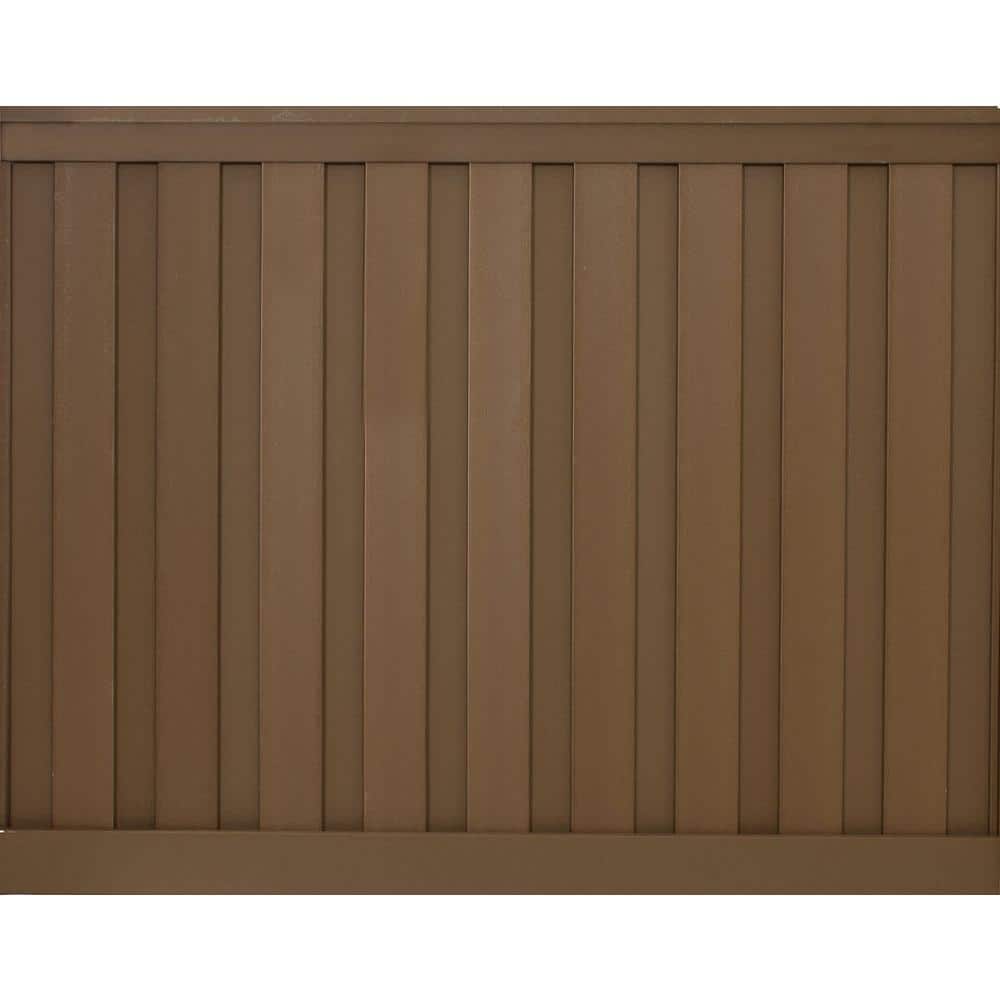Trex Seclusions 6 ft. x 8 ft. Saddle Brown Wood-Plastic Composite Board-On-Board Privacy Fence Panel Kit