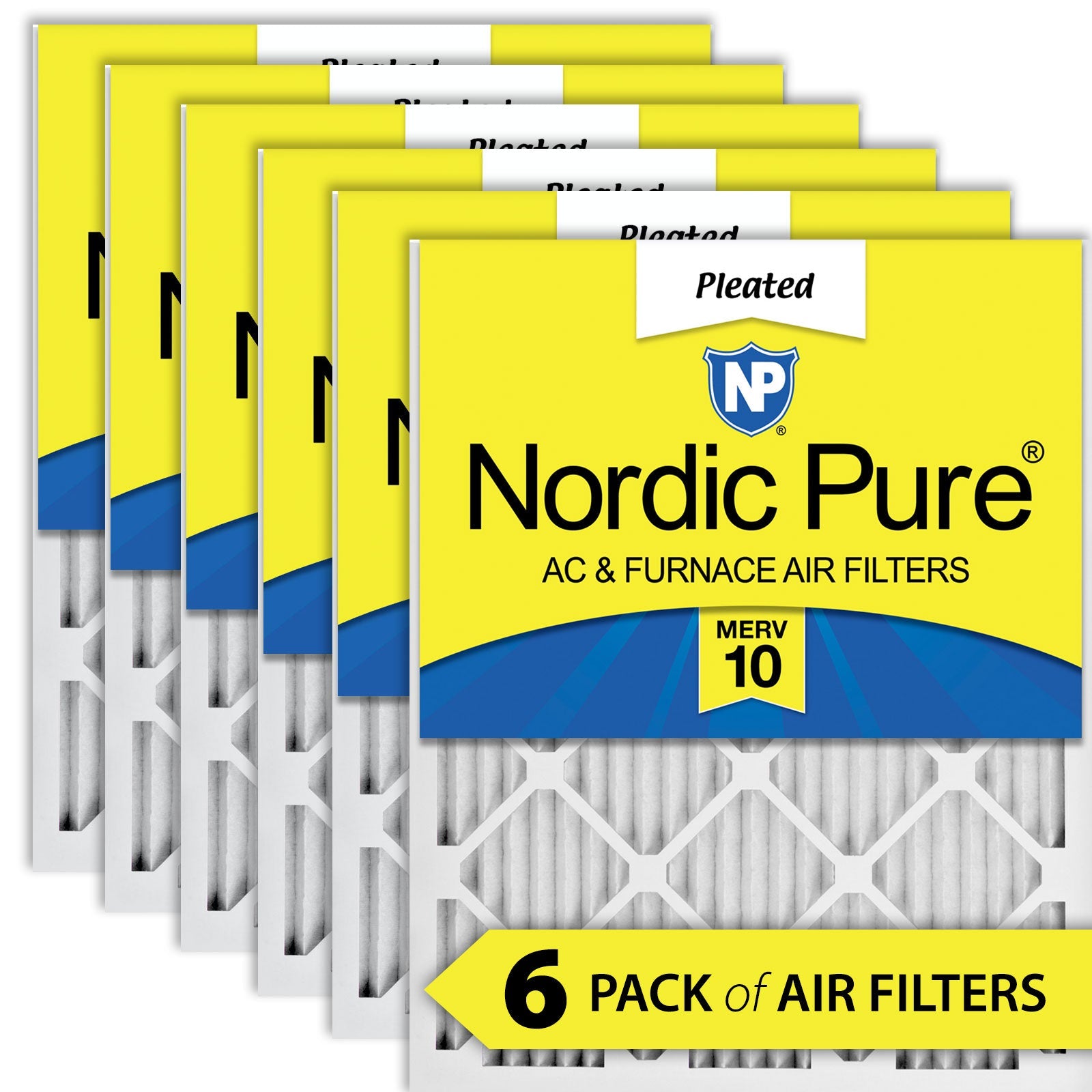 10x33x1 Exact MERV 10 AC Furnace Filters 6 Pack
