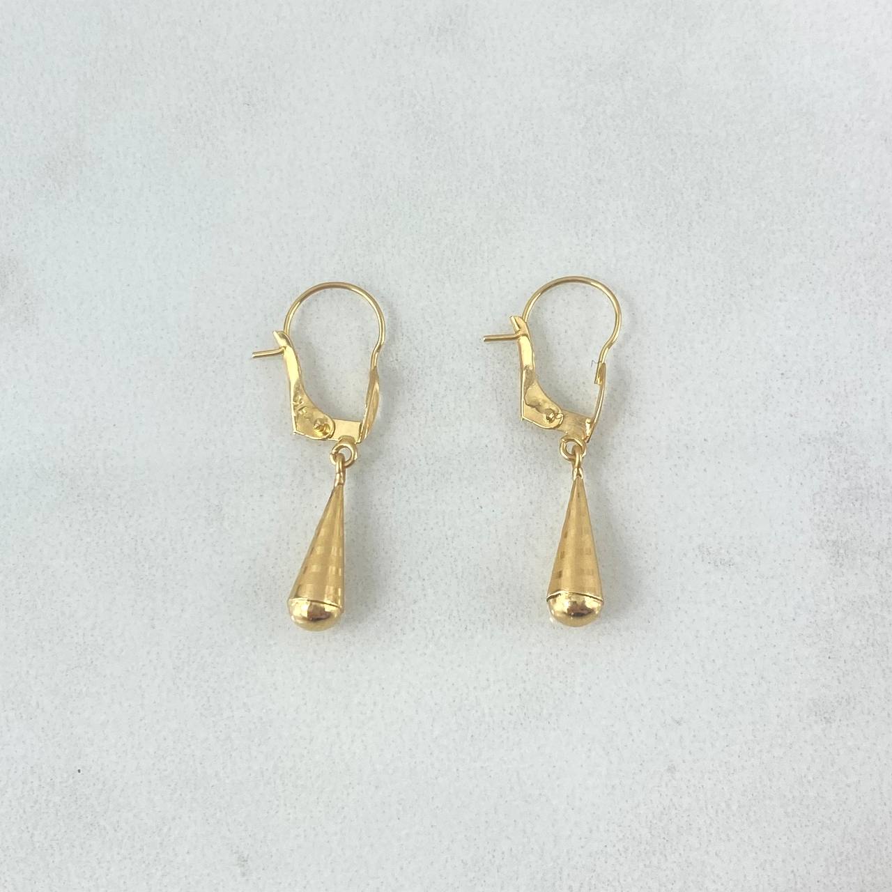 Candongas Lagrima 0.8gr / 3cm / Oro Amarillo 18K *