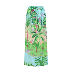 Place Du Soleil Maxi Skirt With Jungle Print