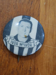 1950s Argus Football Badge - Collingwood Ivor McIvor