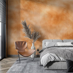 Papier peint fourrure rousse | Texture douce et naturelle, chambre adulte