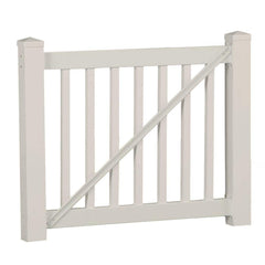 Weatherables Walton 3 ft. H x 5 ft. W Tan Vinyl Railing Gate Kit