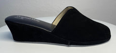 0005 Camoscio Nero Suola Bufalo Ciabatte da camera Donna Original Milly Made in Italy - Foto N 1