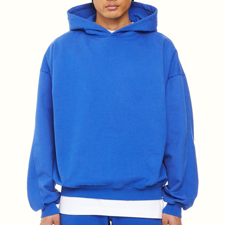 Men's 100% Custom Logo Blank Drop Shoulder Hoodies French Terry Hooded Sweatshirts Oversize Pullover Heavyweight Hoodie For Men