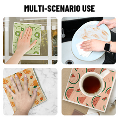 Eco Friendly Plant Based Reusable Absorbent Custom Printed Cleaning Rag Multi Purpose Swedish Dishcloth Cellulose Sponge Cloth