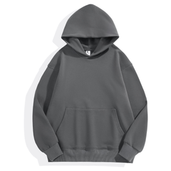Custom 320gsm Heavyweight Puff Printing Hoodie High Quality Unisex Streetwear Plain Cotton Boxy Fit Fleece Lined Oversize for